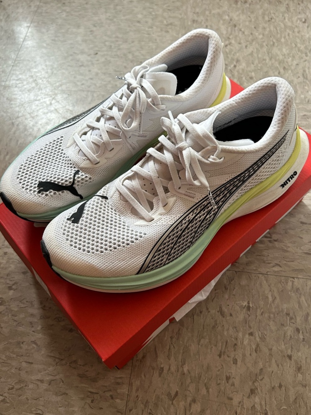 Puma Deviate NITRO 3 | White/Mint Melt | Women’s Size 10.5